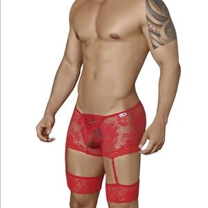 Candyman Lace Garter Boxers 99317